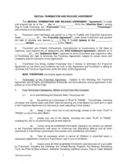 Mutual Termination Contract and Release Agreement Template