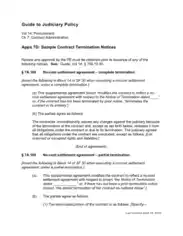 Free Download PDF Books, Sample Contract Termination Notices Template