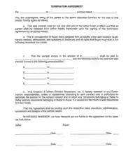Free Download PDF Books, Termination Agreement Contract Template