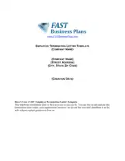 Free Download PDF Books, Business Employee Termination Letters Example Template