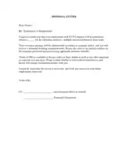 Employee Termination Letter due to Absence Template