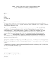 Model Letter for Use in Employment Termination Template