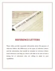 Professional Employee Reference Letter Template