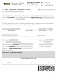 Student Employee Termination Letter Template
