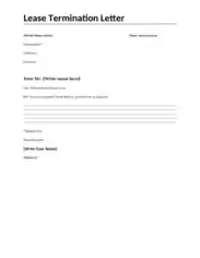 Commercial Lease Termination Letter Free Template