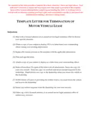 Free Download PDF Books, Template Letter for Termination of Motor Vehicle Lease Template