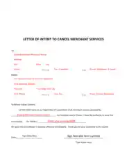 Merchant Service Termination Letter Template
