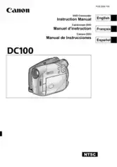 Free Download PDF Books, CANON Camcorder DC100 Instruction Manual