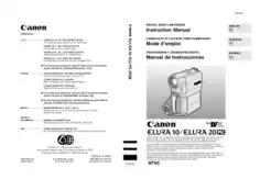 Free Download PDF Books, CANON Camcorder ELURA10 20MC Instruction Manual