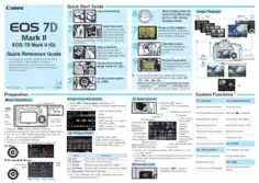 Free Download PDF Books, CANON Camera EOS 7D MK2 Quick Reference Guide
