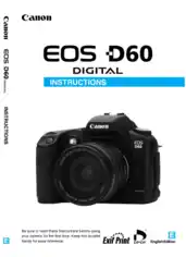 Free Download PDF Books, CANON Camera EOS D60 Digital Instruction Manual