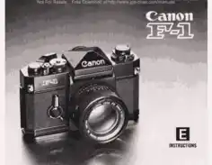 Free Download PDF Books, CANON Camera F1 Instruction Manual