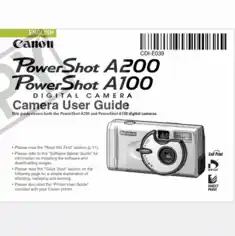 Free Download PDF Books, CANON Camera PowerShot A200 and A100 User Guide