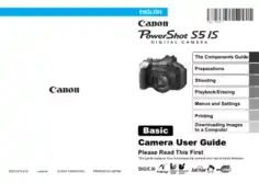 Free Download PDF Books, CANON Camera PowerShot S5 IS Basic User Guide