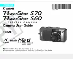 Free Download PDF Books, CANON Camera PowerShot S60 S70 User Guide