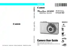 Free Download PDF Books, CANON Camera PowerShot SD400 IXUS55 User Guide