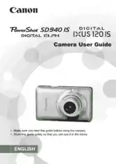 Free Download PDF Books, CANON Camera PowerShot SD940 IS IXUS120IS User Guide