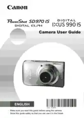 Free Download PDF Books, CANON Camera PowerShot SD970 IS IXUS990IS User Guide