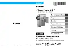 Free Download PDF Books, CANON Camera PowerShot TX1 Basic Instruction Manual