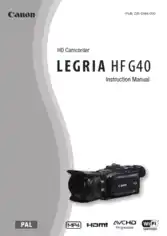 Free Download PDF Books, CANON HD Camcorder HFG40 Instruction Manual