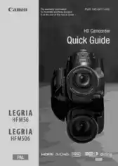 Free Download PDF Books, CANON HD Camcorder HFM56 HFM506 Quick Start Guide