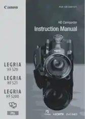 Free Download PDF Books, CANON HD Camcorder HFS20 HFS21 HFS200 Instruction Manual
