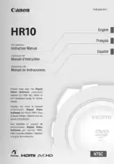 Free Download PDF Books, CANON HD Camcorder HR10 Instruction Manual