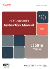 Free Download PDF Books, CANON HD Camcorder LEGRIA mini X Instruction Manual
