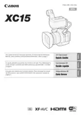 Free Download PDF Books, CANON HD Camcorder XC15 Quick Start Guide