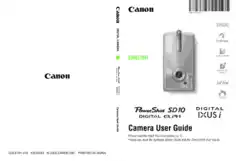 Free Download PDF Books, Digital Camera CANON PowerShot SD10I XUSI User Guide