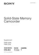 Free Download PDF Books, SONY Camcorder Camera PMW-320K PMW-320L Supplement User Manual