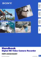 Free Download PDF Books, SONY Digital HD Video Camera Recorder HDR-AS30 AS30V HandBook