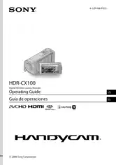 Free Download PDF Books, SONY Digital HD Video Camera Recorder HDR-CX100 Operating Instructions