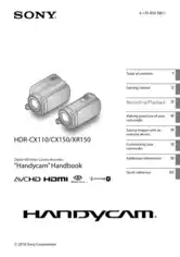 Free Download PDF Books, SONY Digital HD Video Camera Recorder HDR-CX110 HandBook