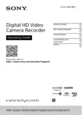 Free Download PDF Books, SONY Digital HD Video Camera Recorder HDR-CX240 PJ240 PJ270 PJ275 Operating Guide