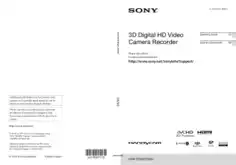 Free Download PDF Books, SONY Digital HD Video Camera Recorder HDR-TD20 TD20V Operating Instructions