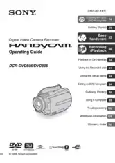 Free Download PDF Books, SONY Digital Video Camera Recorder DCR-DVD505-905 Operation Manual