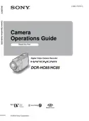 Free Download PDF Books, SONY Digital Video Camera Recorder DCR-HC65 HC85 Operating Guide