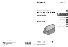 Free Download PDF Books, SONY Digital Video Camera Recorder DCR-HC90 Operating Guide