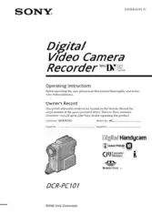 Free Download PDF Books, SONY Digital Video Camera Recorder DCR-PC101 Operating Instructions