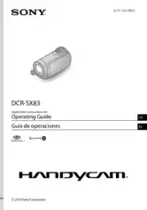 Free Download PDF Books, SONY Digital Video Camera Recorder DCR-SX83 Operating Guide