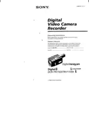 Free Download PDF Books, SONY Digital Video Camera Recorder DCR-TRV103 Operating Instructions