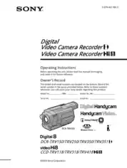 Free Download PDF Books, SONY Digital Video Camera Recorder DCR-TRV150-351 CCD-TRV118-418 Operating Instructions