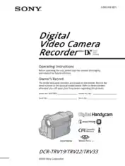Free Download PDF Books, SONY Digital Video Camera Recorder DCR-TRV19-22-33 Operating Instructions