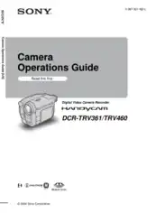 Free Download PDF Books, SONY Digital Video Camera Recorder DCR-TRV361 TRV460 Operations Guide