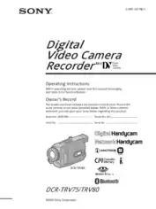 Free Download PDF Books, SONY Digital Video Camera Recorder DCR-TRV80 Operating Instructions