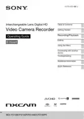 Free Download PDF Books, SONY Handycam HD Video Camera NEX-FS100 Operating Guide