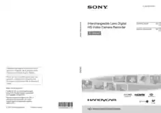 Free Download PDF Books, SONY Handycam HD Video Camera NEX-VG30 Operating Instructions