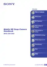 Free Download PDF Books, SONY Mobile HD Snap Camera MHS-CM1 CM3 HandBook