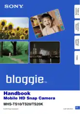 Free Download PDF Books, SONY Mobile HD Snap Camera MHS-TS10 TS20 HandBook